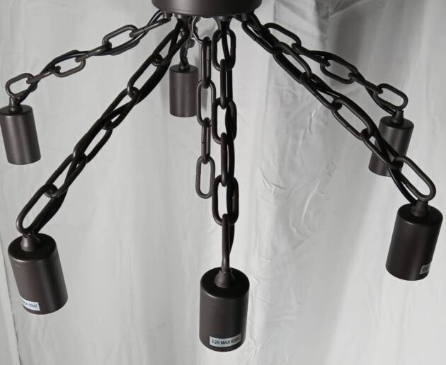 MEETULAND RUST BROWN CHAIN 6 BULB