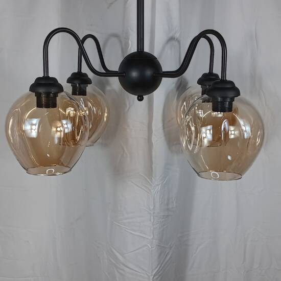 UNITARY BRAND ANTIQUE 4 BULB GLASS ORANGE