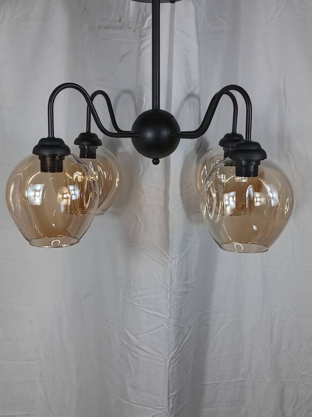 UNITARY BRAND ANTIQUE 4 BULB GLASS ORANGE